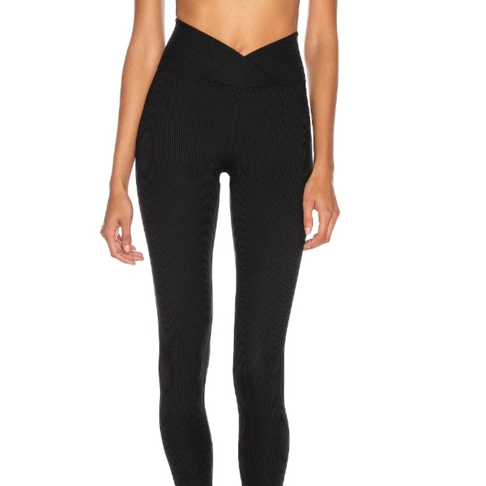 Year of Ours ribbed Veronica leggings in black